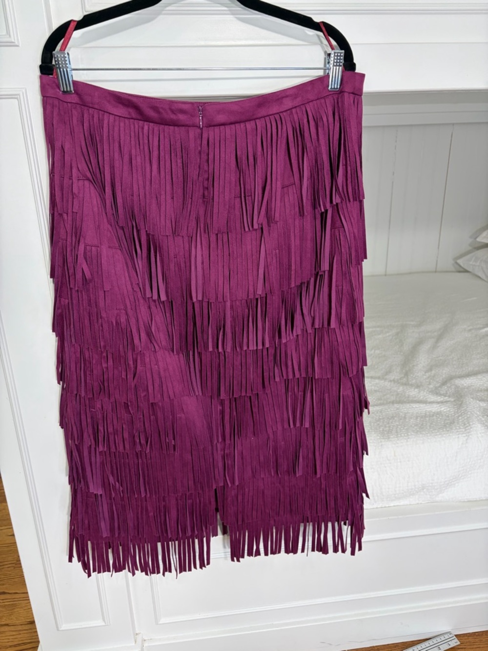 Magenta Fringe Tier Midi Skirt by Serena Williams - Picture 3 of 9